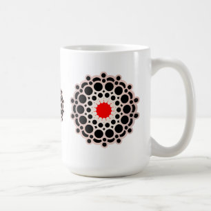 Mug Elégant Rouge or Mandala