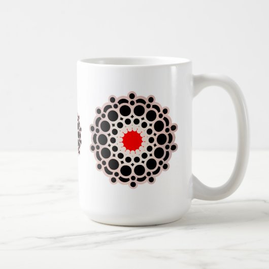 Mug Elégant Rouge or Mandala (Droite)