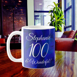Mug Elégant Royal Blue 100 et merveilleux anniversaire