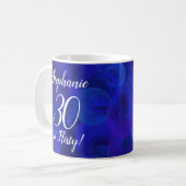 Mug Elégant Royal Blue 30 et Flirty Birthday (Devant gauche)