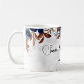 Mug élégant Royal Blue Rustic savethedate moderne. (Gauche)