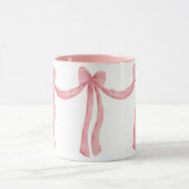 Mug Élégant ruban rose Satin look jolie fille (Centre)