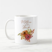 Mug Elégant Rustic Fall Floral Mère de la Mariée Cof (Gauche)