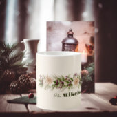 Mug Elégant rustique aquarelle Noël botanique