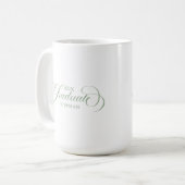 Mug Élégant Sage Vert Sage Gradué Typographie Script (Devant gauche)
