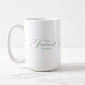 Mug Élégant Sage Vert Sage Gradué Typographie Script (Gauche)