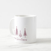 Mug Élégant sapin de Noël Joyeux Noël (Devant gauche)