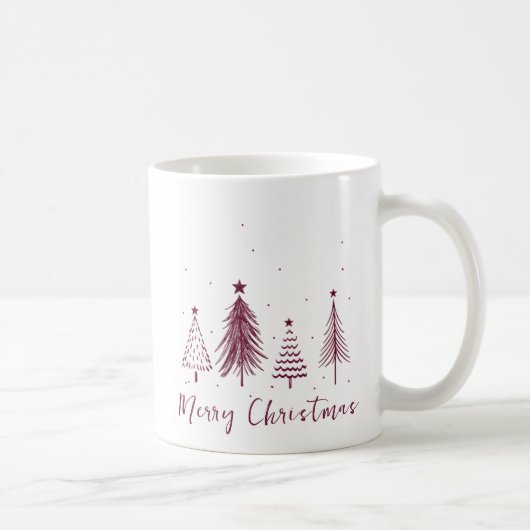 Mug Élégant sapin de Noël Joyeux Noël (Droite)