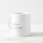 Mug Élégant Script de paix sur Terre Noël (Devant gauche)