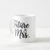 Mug Élégant script "Future Mrs." & Bague Future Mariée (Devant gauche)