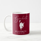 Mug Élégant Script Graduation Bourgogne (Gauche)