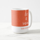 Mug Élégant Script Laisser Il Neige Vacances (Devant droit)