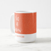 Mug Élégant Script Laisser Il Neige Vacances (Devant gauche)