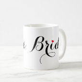 Mug Élégant Script Mariée Enterrement de Vie de Jeune  (Devant droit)