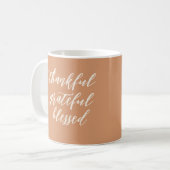Mug Élégant Script Merci Grateful Nom béni (Devant gauche)