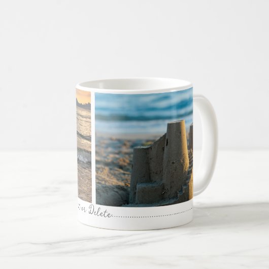 Mug Élégant Script minimal simple Photo personnalisée (Devant droit)