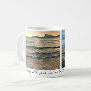Mug Élégant Script minimal simple Photo personnalisée