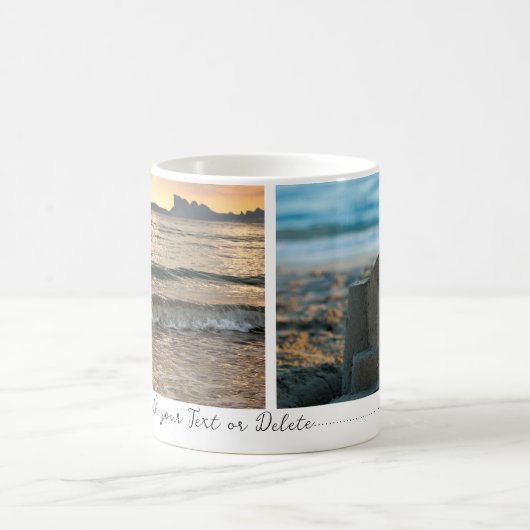 Mug Élégant Script minimal simple Photo personnalisée (Centre)