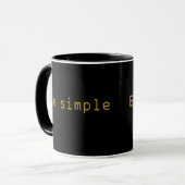 Mug Élégant script moderne Soyez simple (Devant gauche)