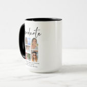 Mug Élégant Script Multi Photo Graduate (Devant gauche)