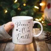 Mug Élégant Script Peace On Earth Joyeux Noël