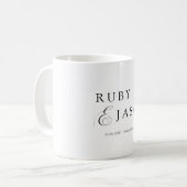 Mug Élégant Script Royal Noir (Devant gauche)