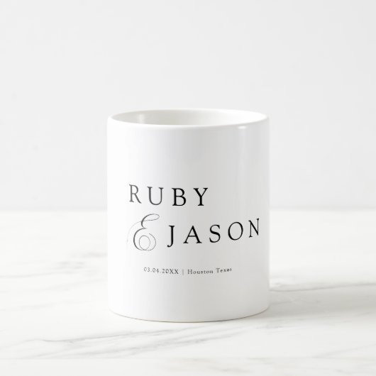 Mug Élégant Script Royal Noir (Centre)