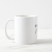 Mug Élégant Script Royal Noir (Gauche)