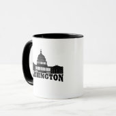 Mug Élégant Script Simple Washington DC (Devant gauche)