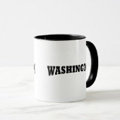 Mug Élégant Script Simple Washington DC (Devant droit)
