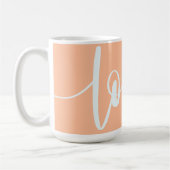 Mug Elégant script topographie lumière orange peaché A (Gauche)