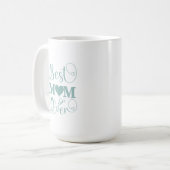 Mug Élégant script turquoise "Best Mom Ever" (Devant gauche)