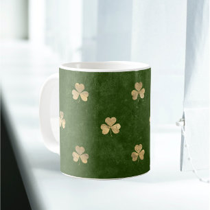 Mug Élégant Shamrock d'or vert