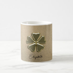 Mug Elégant Shamrock Patrick's Day Leather
