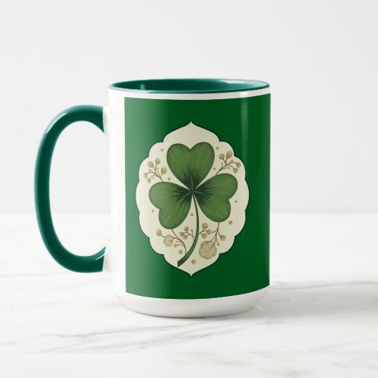 Mug Elegant Shamrock St Patrick’s Day - caneca (Gauche)