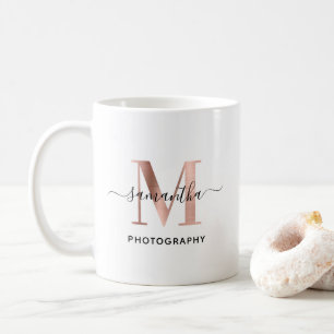 Mug Élégant signature Rose Gold M Monogramme Logo