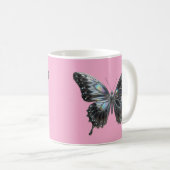 Mug Elegant Silver Butterfly with Open Wings (Devant droit)