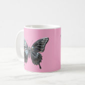 Mug Elegant Silver Butterfly with Open Wings (Devant gauche)