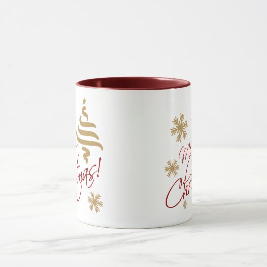 Mug Elégant Simple Joyeux Noël Wish Café (Centre)