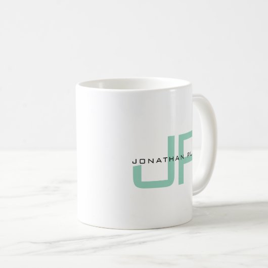 Mug Elegant Simple Template Custom Name Monogram (Devant droit)