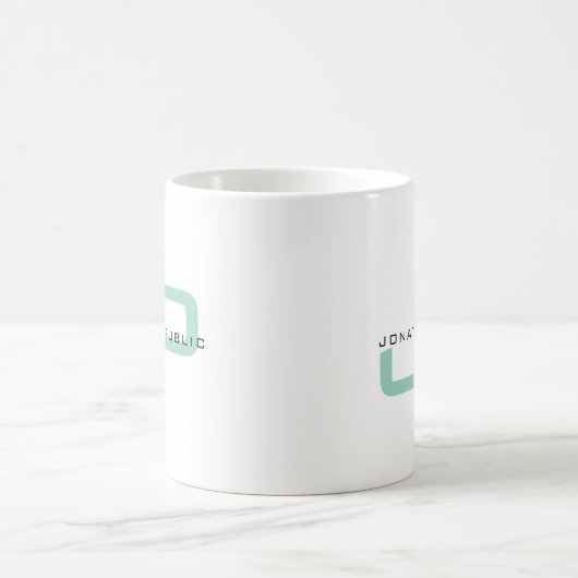 Mug Elegant Simple Template Custom Name Monogram (Centre)