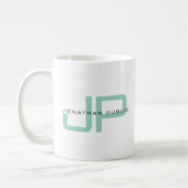 Mug Elegant Simple Template Custom Name Monogram (Gauche)