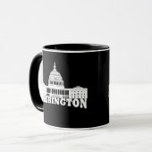 Mug Élégant Simple Washington DC (Devant gauche)