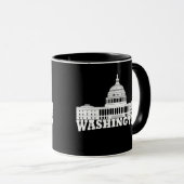 Mug Élégant Simple Washington DC (Devant droit)