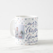 Mug Élégant Snowflakes Joyeux Noël photo (Devant gauche)