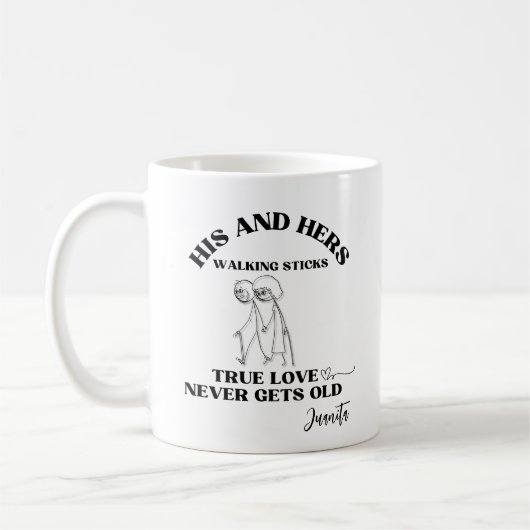 Mug Élégant son et son véritable amour ne devient jama (Gauche)