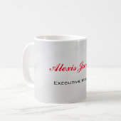 Mug Élégant style contemporain moderne gris rouge (Devant gauche)