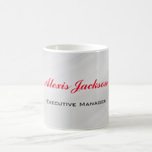 Mug Élégant style contemporain moderne gris rouge