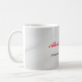 Mug Élégant style contemporain moderne gris rouge (Gauche)