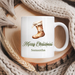 Mug Élégant style nordique terreux nom personnalisé No